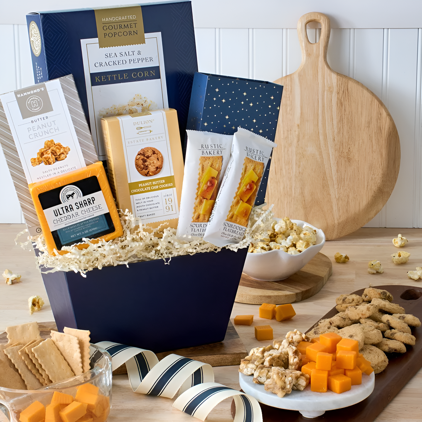 Crackers and Cheese Gift Basket