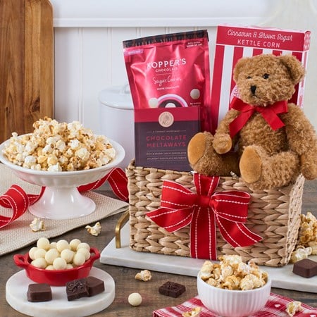 Valentines Day Chocolate and Cookies Gift Basket