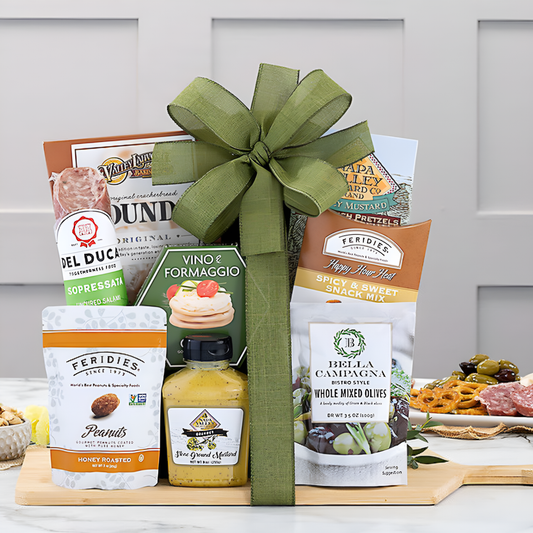 Classic Charcuterie: Gourmet Cheese Gift Basket