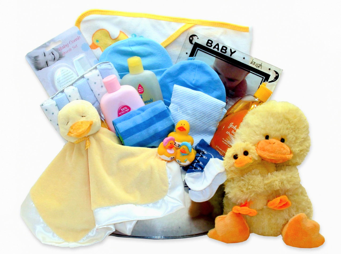 Bath Time Baby New Baby Basket-Blue