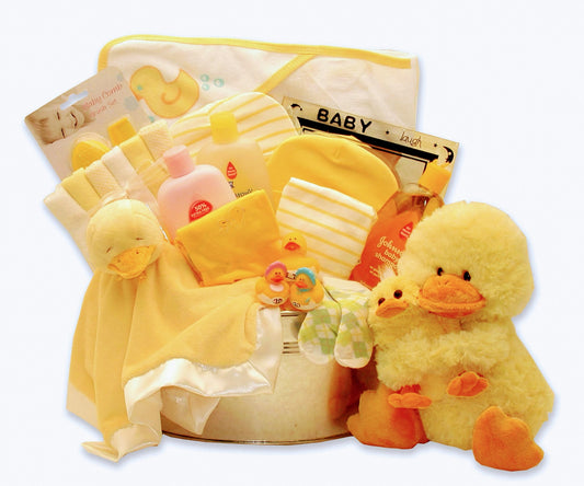 Bath Time Baby New Baby Basket-Yellow