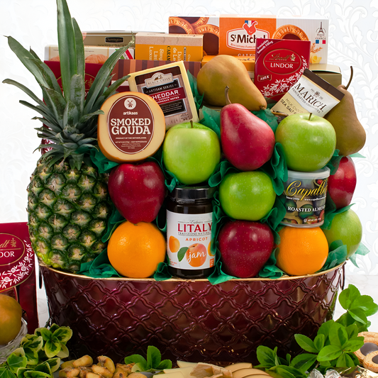 The Fruitful Feast: Fresh Fruit & Gourmet Gift Basket