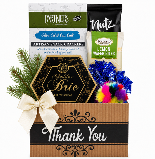 Holiday Thanks & Whisker Wishes: Cat & Owner Gift Basket