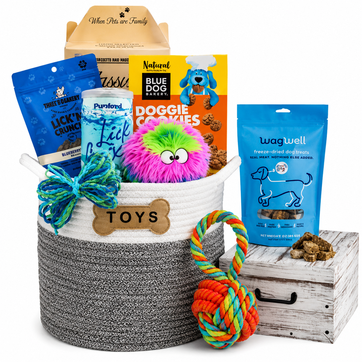 The Ultimate Pup Spoiling: Dog Treat & Toy Basket