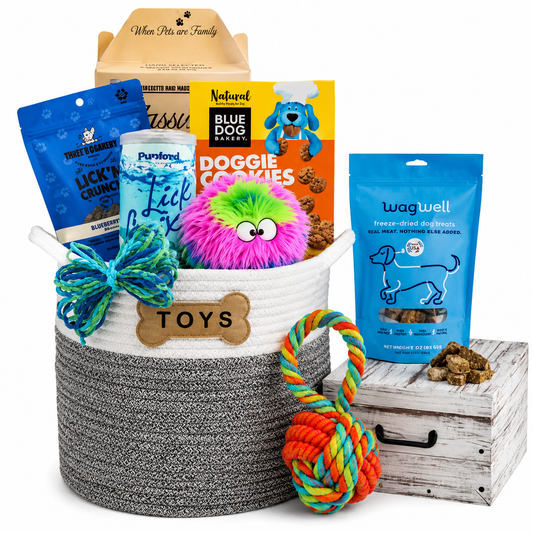 The Ultimate Pup Spoiling: Dog Treat & Toy Basket