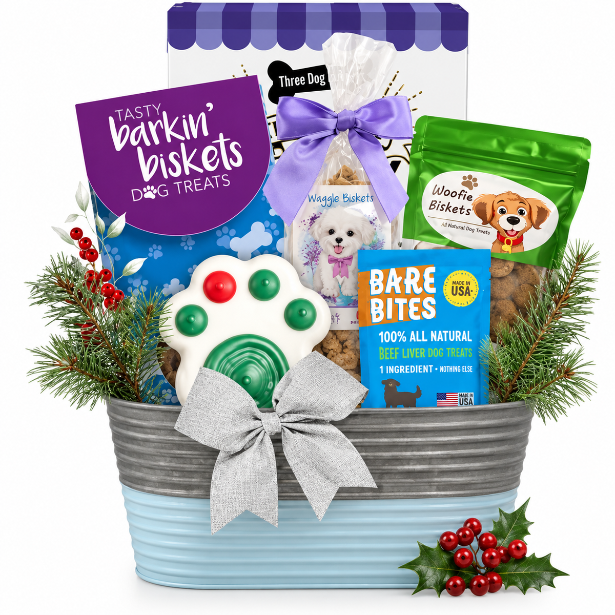 Christmas Crunch: Dog Treat Gift Tin