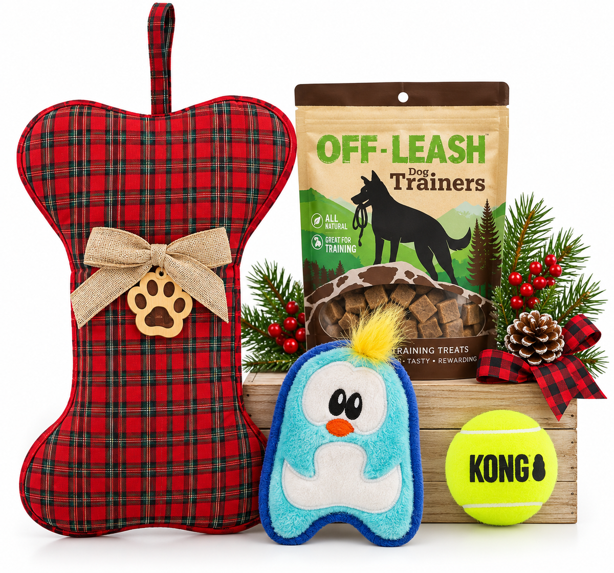 Santa Paws Stocking: Christmas Dog Treat & Toy Gift