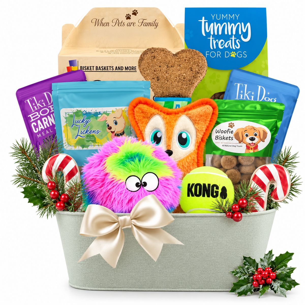 Fetch the Halls: Christmas Dog Treat & Toy Gift