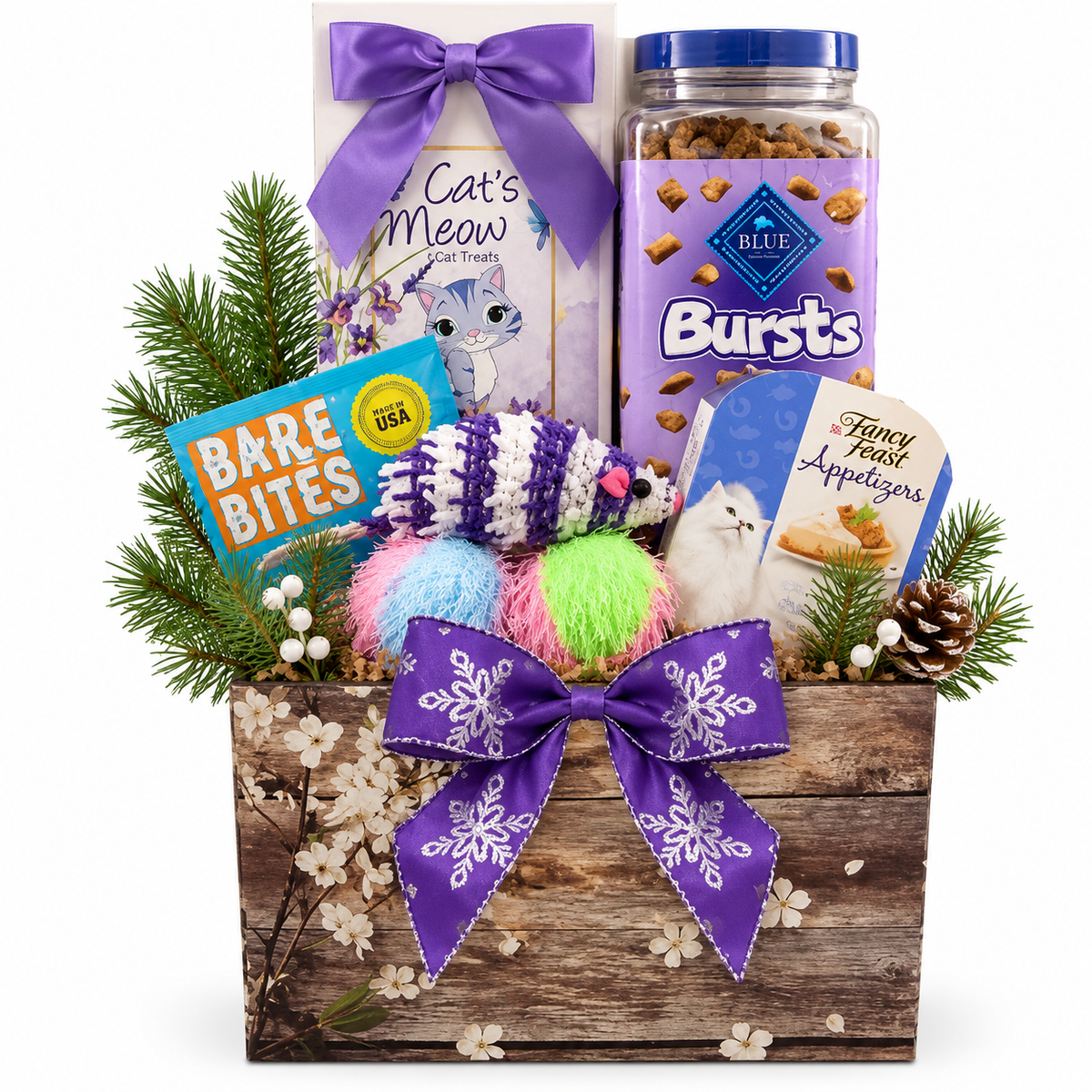 Merry Meowmas: Christmas Cat Treat & Toy Gift