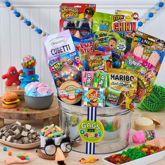 Laughs & Treats: Gags, Games & Candy Gift