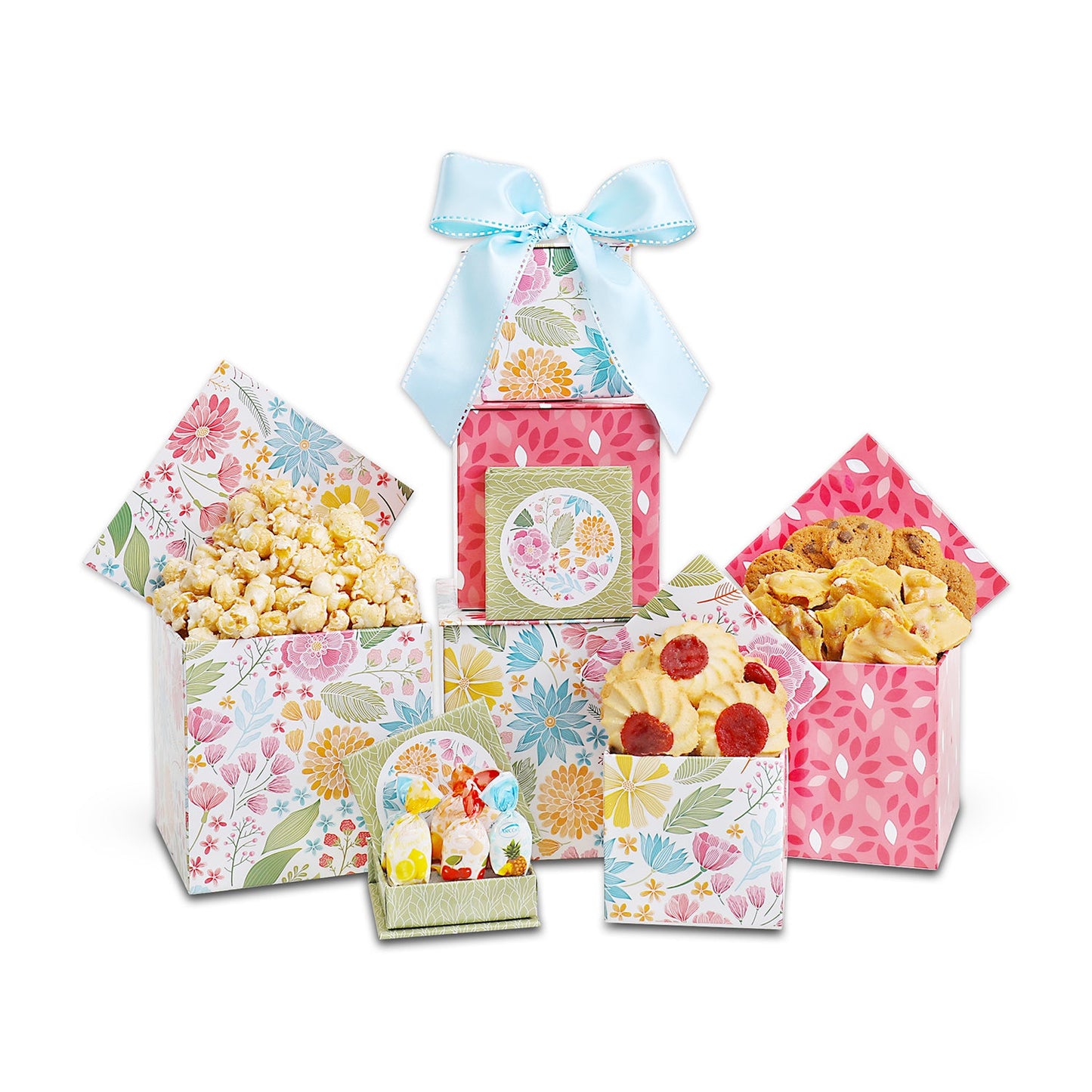 Floral Blooms Summer Treat Gift Tower