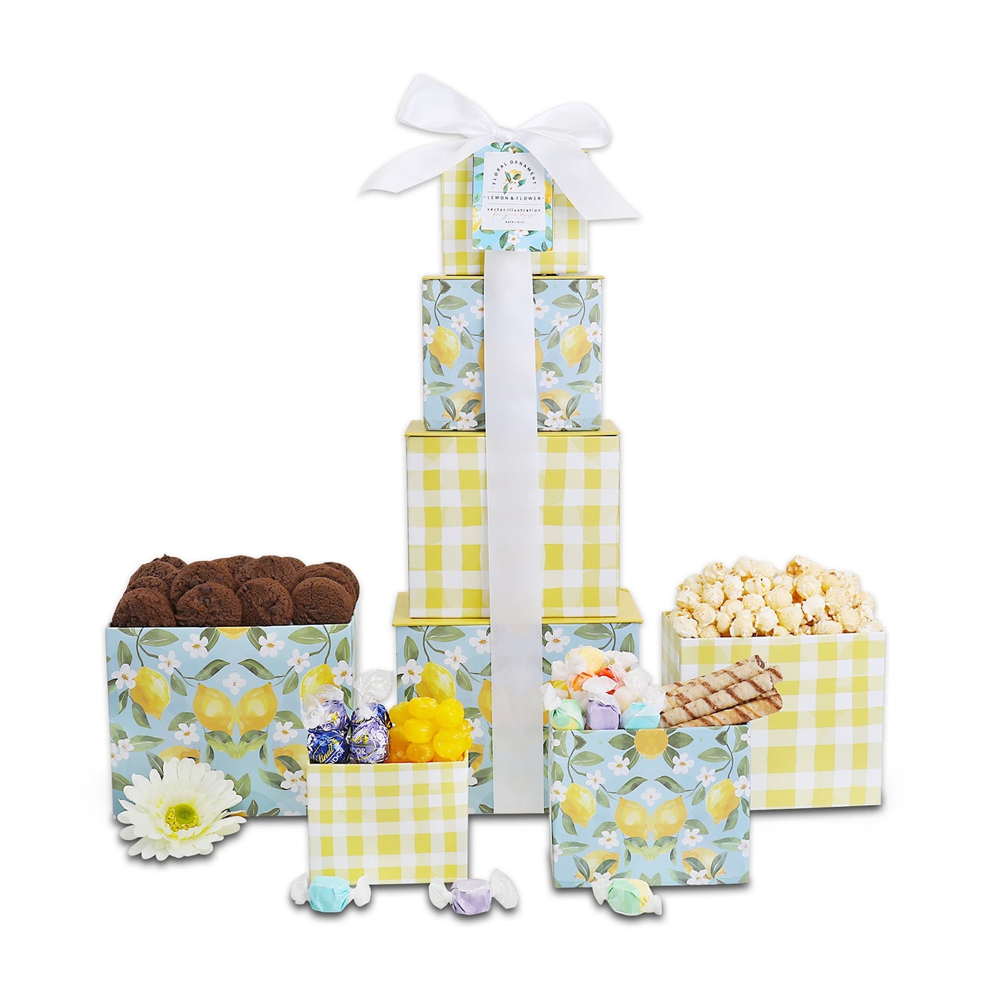 Sweet Sunshine Floral Summer Gift Tower
