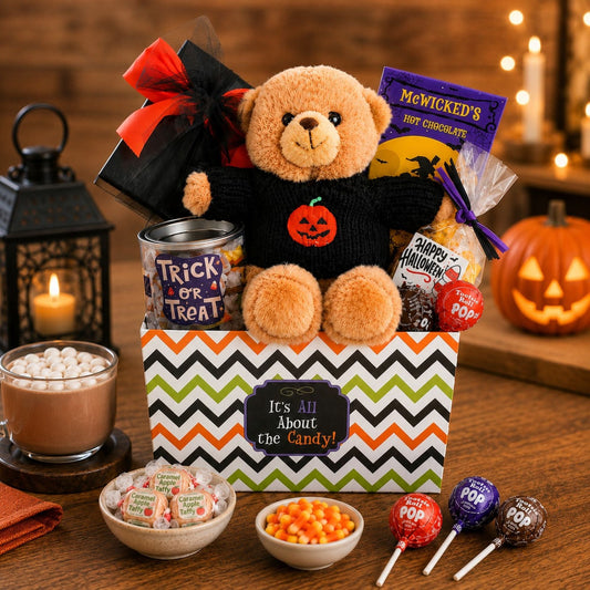 Boo & Bear Hugs: Halloween Treat Gift Basket