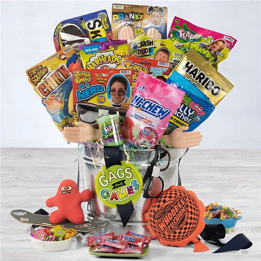 Gags And Games Candy And Toy Gift Bucket