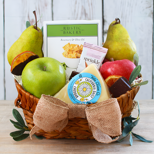 Heartfelt Harvest: Fruit & Cheese Sympathy Basket