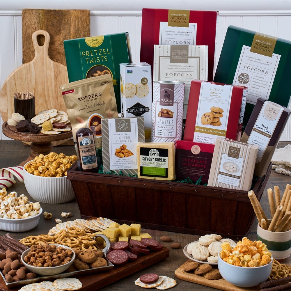 Crave & Crunch: Gourmet Snack Gift Basket