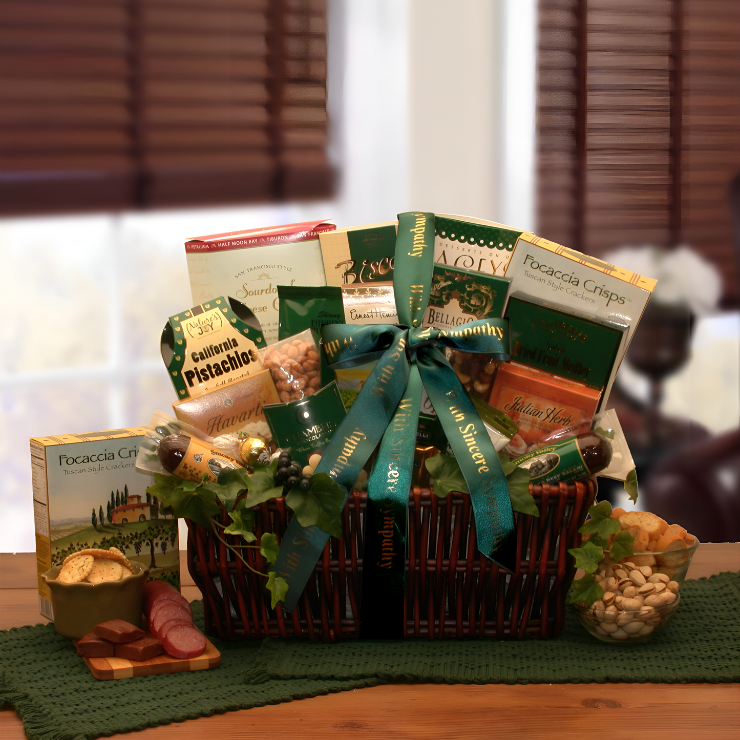 With Our Sincerest Sympathy Gift Basket