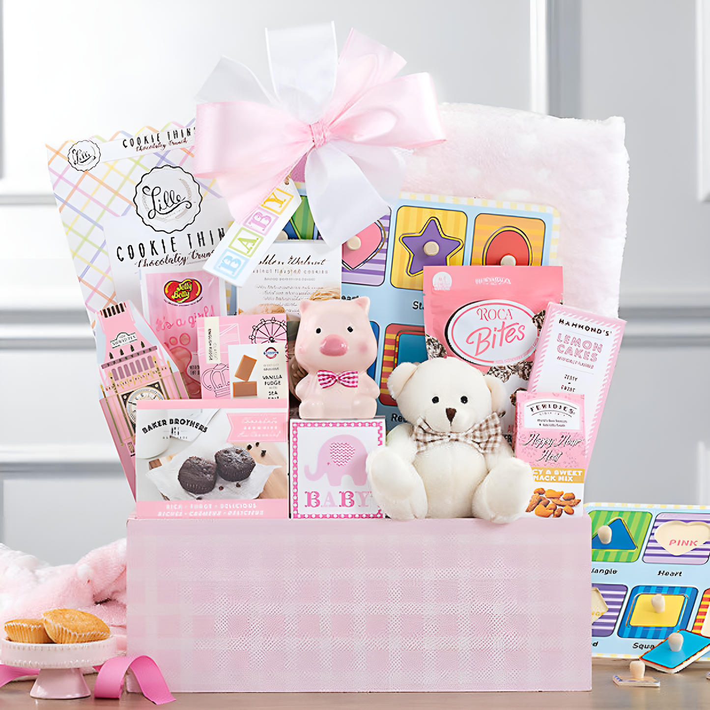 Hello Baby: Baby Girl Gift Basket