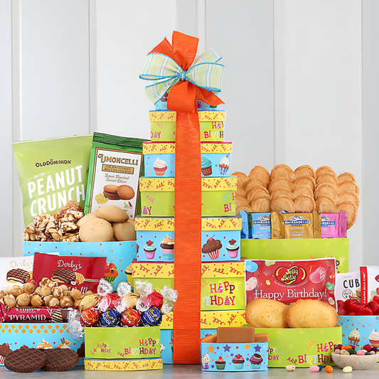 Best Wishes: Gourmet Birthday Gift Tower