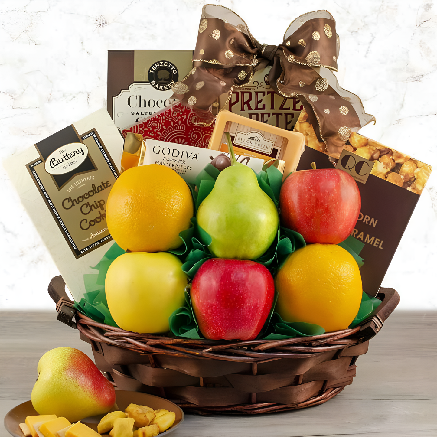 Nature's Bounty: Fruit & Snacks Gift Basket