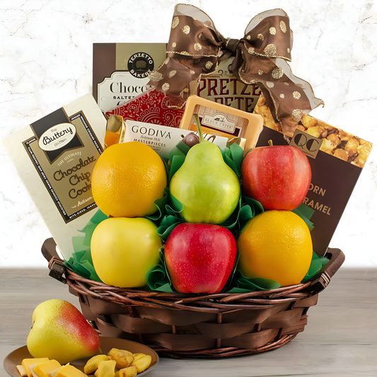 Nature's Bounty: Fruit & Snacks Gift Basket