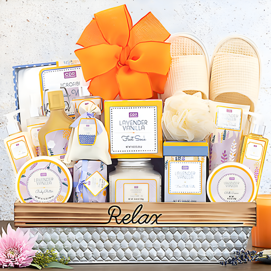 Relax: Lavender Vanilla Spa Gift Basket