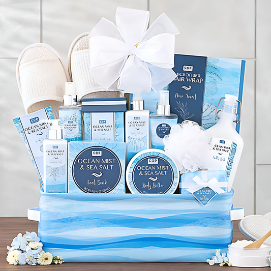 Spa Luxuries: Ocean Mist & Sea Salt Spa Gift Basket