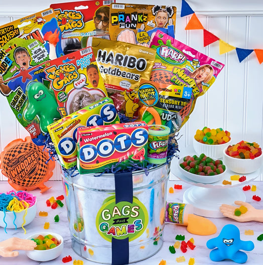 Gags And Games Candy And Toy Gift Bucket